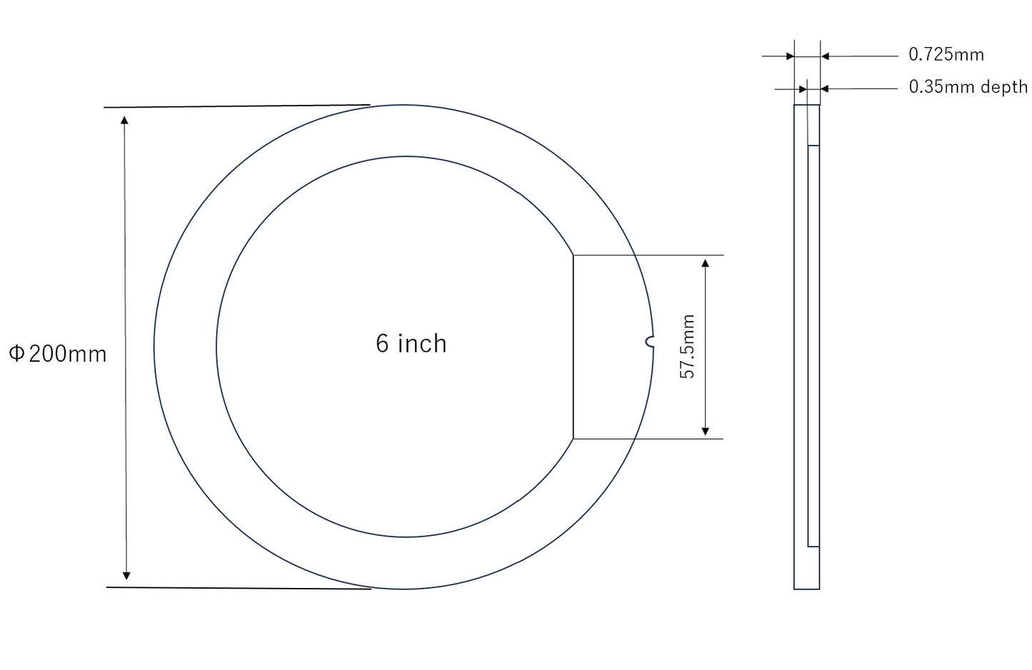 8 Inch Wafer With 6 Inch Pocket