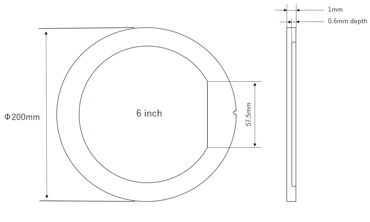8 Inch Wafer With 6 Inch Pocket