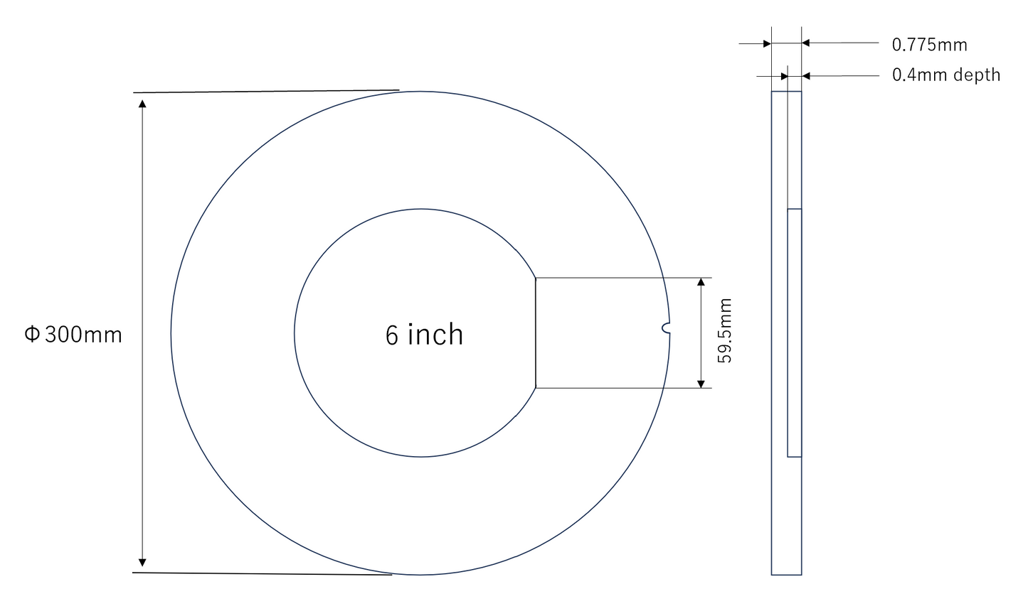 12 Inch Wafer With 6 Inch Pocket