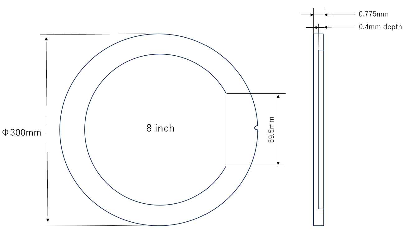 12 Inch Wafer With 8 Inch Pocket