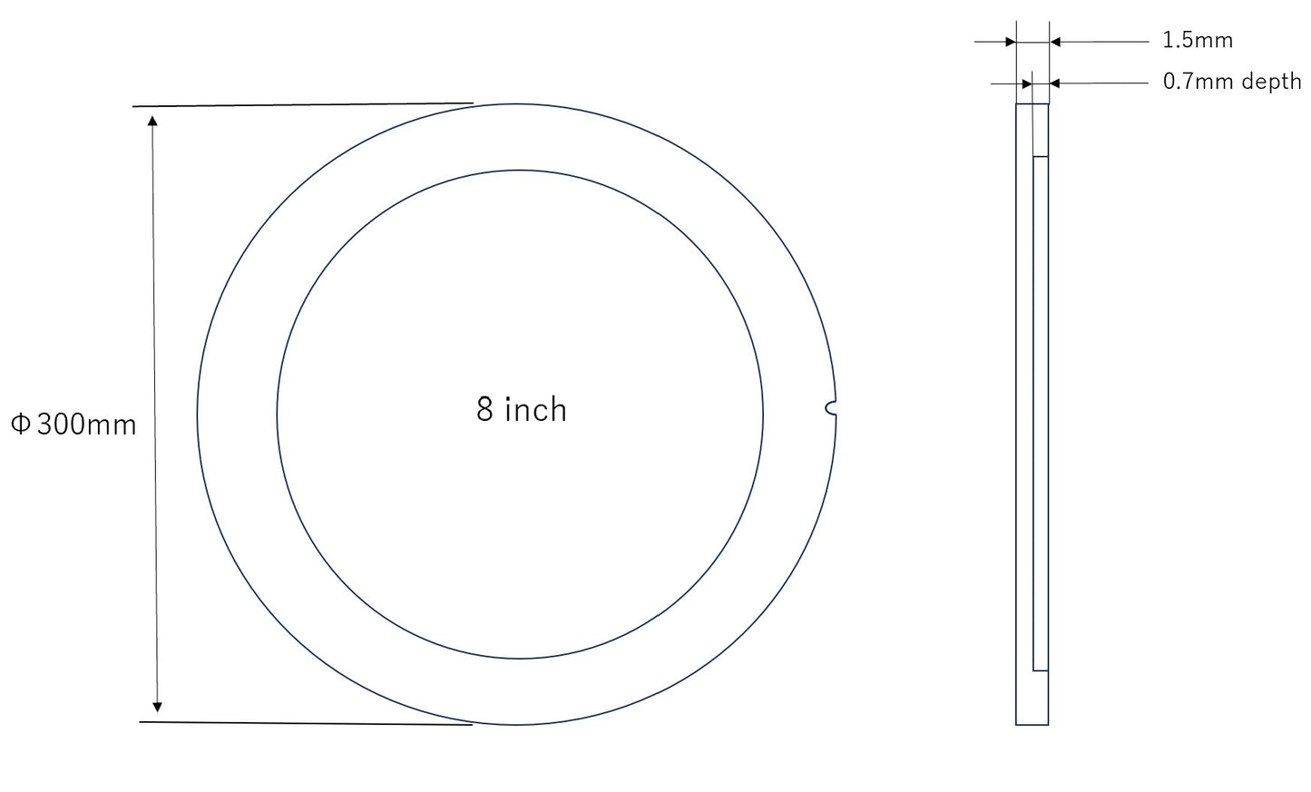 12 Inch Wafer With 8 Inch Pocket